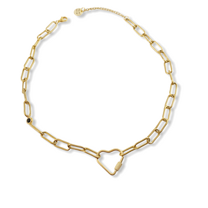 Open image in slideshow, Gold Heart Necklace
